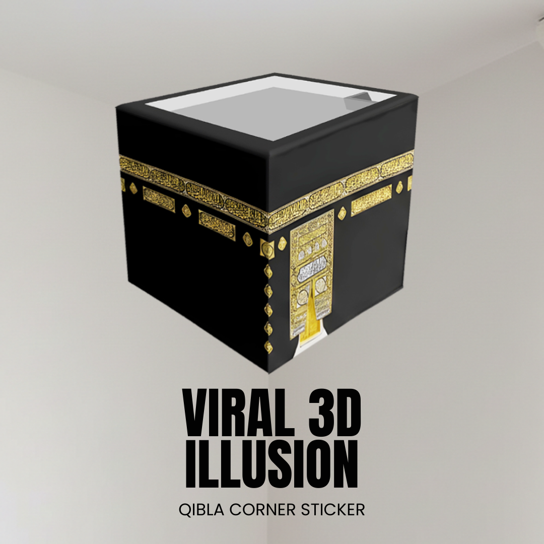 HOLY KAABA - 3D QIBLA STICKER - LARGE-16x16x16